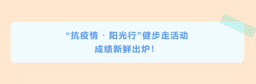公司“抗疫情 · 陽光行”健步走活動成績新鮮出爐！